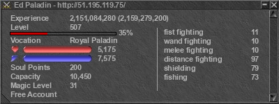Signature for player Ed Paladin