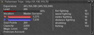 Signature for player Fisherman Trips