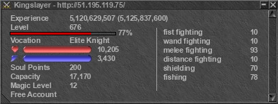 Signature for player Kingslayer